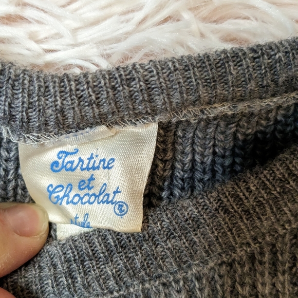 Tartine et Chocolat Fair Isle Knit Holiday Sweater Youth 4 - Picture 6 of 8